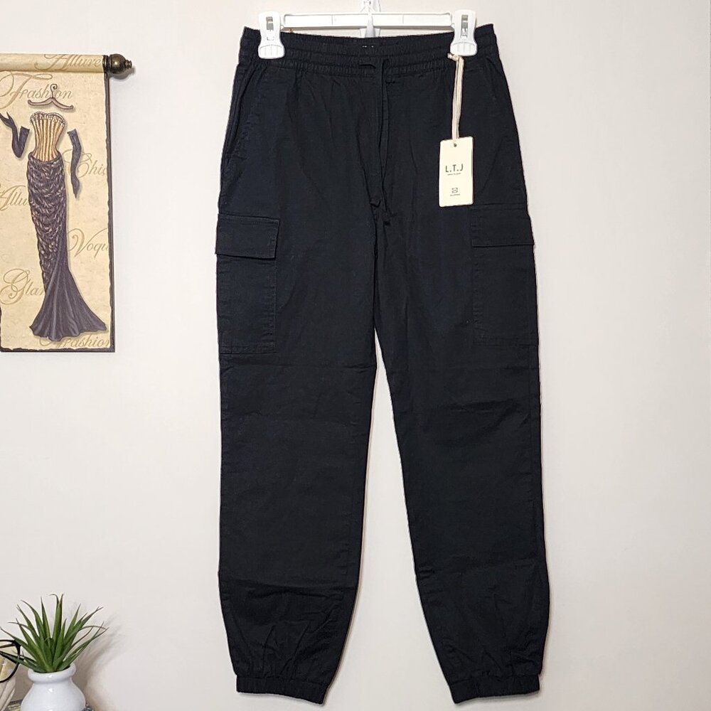 L.T.J Letters To Juliet Cargo Pants in Solid Black
